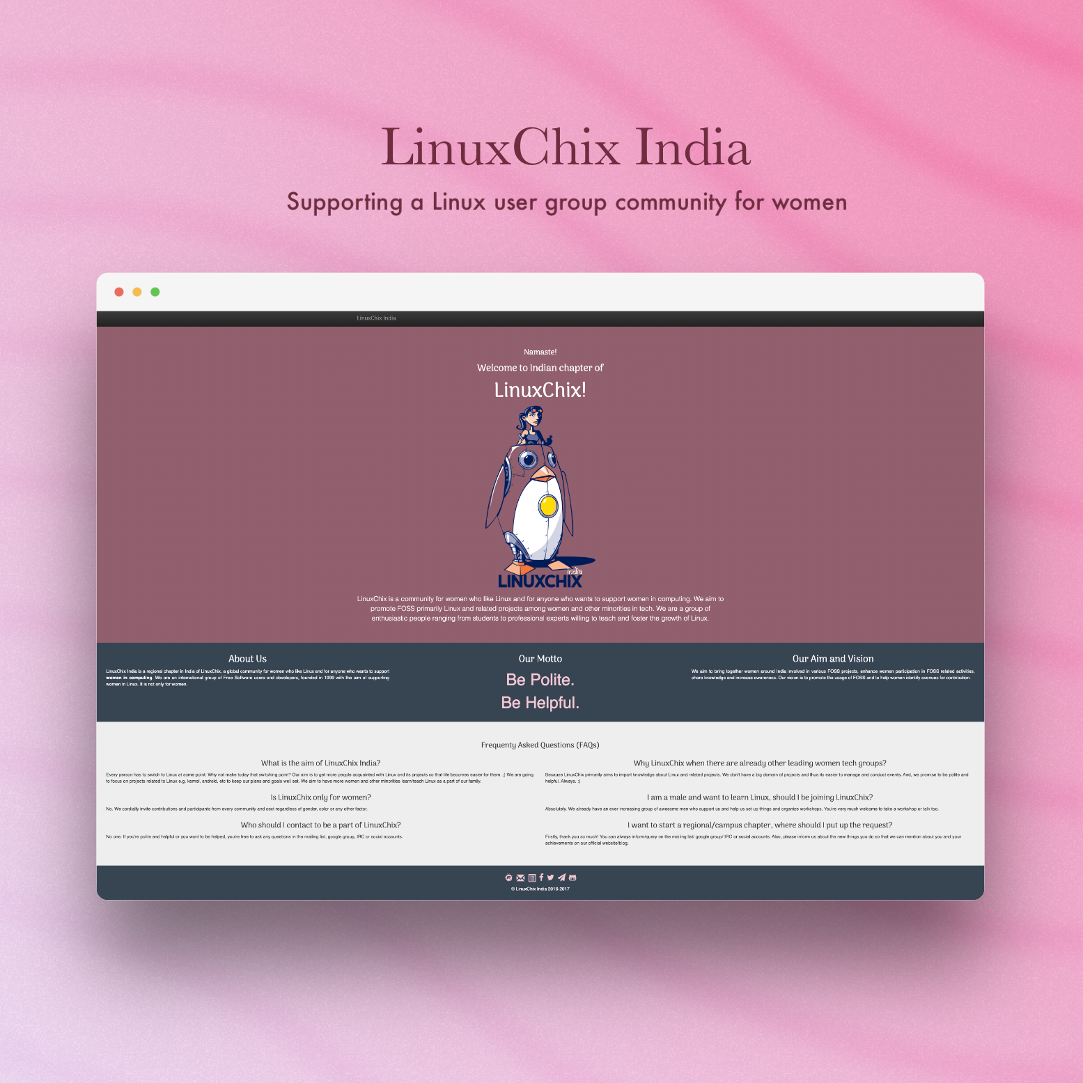 LinuxChix India website UI